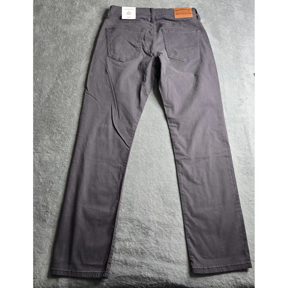 NWT Lucky Brand 363 Vintage Straight Pants Mens 28x32 Gray Advanced Stretch